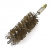 6mm Thread 38mm Diameter Metal Wire Tube Brush Cleaning Tool Gold Tone