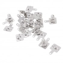 10 Pairs Silver Tone Metal Battery Spring Plate Set for AA AAA Batteries