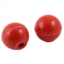 Machine Handle 10mm Threaded 44.5mm Dia Red Plastic Ball Knobs 2 Pcs