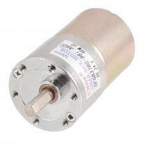 6mm Shaft 37mm Dia 2 Pin Connector Gear Box Motor 50RPM DC 24V