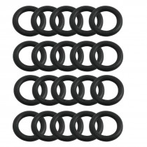 13mm x 9.2mm x 2.4mm Rubber Oil Seal O Ring Gasket Washer Black 20Pcs