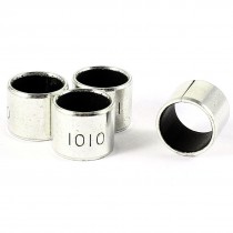 4pcs Silver Tone Self Lubricating Metal Plain Bearing Sleeve 10mm x 12mm x 10mm