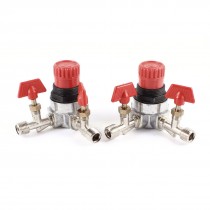 2PCS Male Dual Threaded 1/4 PT Pressure Valve Switch for Air Compressor