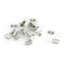 22 Pcs Silver Tone Metal 6.000MHz Quartz Crystal Oscillator Resonator