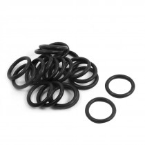 20pcs Metric 14.2mm OD 1.8mm Thickness Industrial Rubber O Ring Seal Black