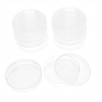 70mm x 15mm Polystyrene Sterilized Culture Petri Dishes Clear 10 Pcs