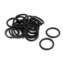 17mm x 13mm x 2mm Rubber Oil Seal O Ring Gasket Washer Black 20 Pcs