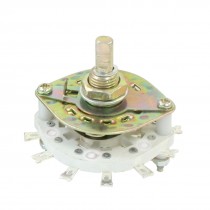 6mm Dia Shaft 1P6T 1 Pole 6 Throw 1 Deck Rotary Switch Selector