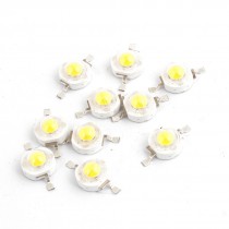 10 Pcs 2 Pin SMD 1W 3.6V Warm White LED Light Emitter Bulb