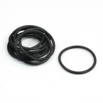 28mm x 24mm x 2mm Rubber Oil Seal O Ring Gasket Washer Black 10 Pcs