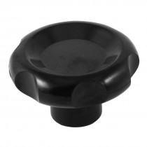 8mm Female Thread Diameter Screw On Type Clamping Knob Grip Black