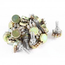 AC 220V 6A 100K Ohm Top Adjustment Single Turn Rotary Taper Potentiometer 20 Pcs