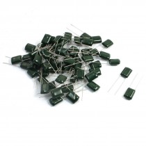 60pcs 0.068uF 5% 100V Polyester Film Mylar Capacitors Green