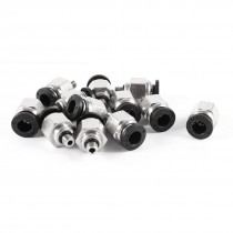 12pcs 6mm Pneumatic Air Tubing Connector 5mm Thread Quick Fittings
