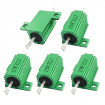 5Pcs 3 Ohm 5% 10W Green Aluminium Case Heatsink Wirewound Load Resistors