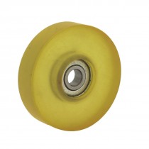 PU 60mm Outer Diameter 9mm Internal Dia Press Pinch Roller Yellow