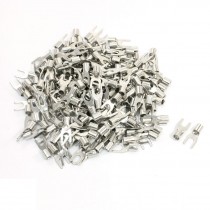 200 Pcs SNB5.5-4 AWG 12-10 Wire Connector Uninsulated Fork Terminals