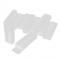 10 Pcs Plastic Rectangle Microscope Glass Holder Slide Box for 5 Slides