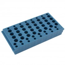 Teal Blue Plastic Reversible 120 Holes 6mm 7mm Centrifuge Tube Rack