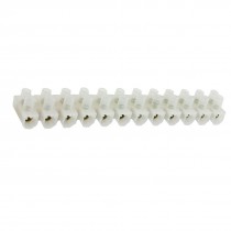 Double Row 12 Position Barrier Block Terminal Strip Clear White 60A
