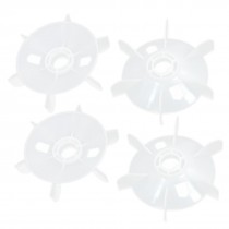 4pcs Y112-4 6-Blade 28mm Shaft Hole Dia Plastic Cooling Fan for 4KW Motor