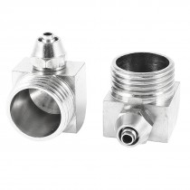 2pcs 21mm Male Thread L Shaped Quick Joint Connector for 4mmx6mm Air Hose