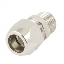 1 4" PT Male Threaded Adapter Hose Pipe Quick Joint Coupler Silver Tone