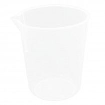 250mL Capacity Clear White Plastic Water Liquid Beaker Measuring Cup for Lab