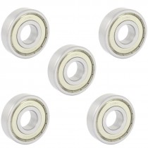 5 Pcs 6304ZZ Shielded Deep Groove Radial Ball Bearings 20mmx52mmx15mm