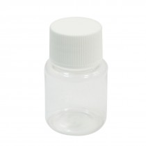 15mL Wide Mouth Clear Body White Cap Skidproof Plastic Bottle for Laboratory
