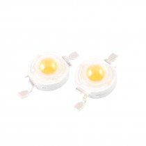 2 Pcs 1W High Power 95LM 2 Terminal Warm White Light LED Lamp Diodes Blub Beads
