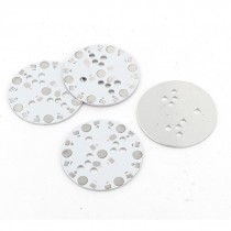Heat Sink Aluminum Base PCB Circuit Board 46mm Dia 4 Pcs for 7x1W LED In Series