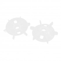 2pcs 24mm Inner Dia 6 Vanes Motor Fan Blade Wheel Impeller Replacement