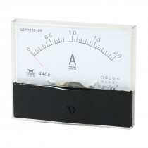 44C1 DC 0 -2.0A Class 1.5 Accuracy Clear Rectangle Panel Analog Ammeter Gauge