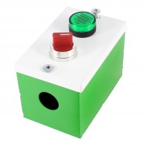 10A AC 660V 3 Way Rotary Switch Station 110V Green Indication Light