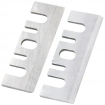 Pair Silver Tone 82mm HSS Electric Planer Blade for Hitachi F20A