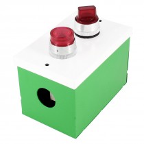 10A 660V Red Indication Lamp 3 Way Rotary Switch + Momentary Push Button Station
