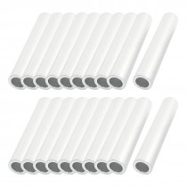 20 Pcs 12mm OD 1.8mm Thick Silver Tone Aluminum Alloy Connecting Tubes Adapter