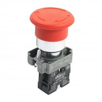415V 10A 22mm Panel Cutout Dia Red Mushroomhead 1NC Momentary Button Switch