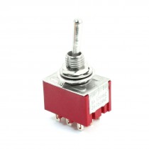 AC 250V 2A ON/OFF/ON 3 Positions 9 Pin Latching Power Toggle Switch 3PDT Red