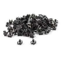 100 Pcs PCB Mounted Momentary 3-pin Tact Pushbutton Switch 4.5mmx4.5mmx4.8mm