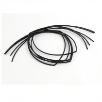 3.3Ft 3mm Dia Ratio 2:1 Heat Shrinking Shrinkable Tube Tubing Black 5 Pcs