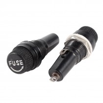 2 Pcs PCB Fuse Holder AC 125V 15A 10A 250VAC Black for 5 x 20mm Fuses