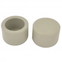 2 Pcs Gray Plastic Pipe End Cap Cover for 25mm Outside Dia Tubes