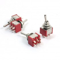 AC 120V 5A ON/OFF/ON 3 Positions Latching Electric Toggle Switch Red 4pcs