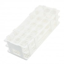 Lab White Plastic 21 Position 50mm Hole Test Tube Stand Rack