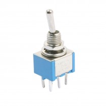 6mm Panel Mounted 6 Pin ON/OFF/ON DPDT Toggle Switch AC 125V 6A Blue