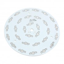 Circle Aluminum PCB Circuit Board for 30 x 1W 3W LED in Series 150mm