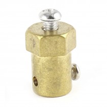 Gold Tone 3mm Shaft Bore Motor Flexible Coupling Coupler