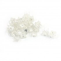 30 Pcs 3mm Top 4 Pins Blue Light Piranha LED Emitting Diodes DC3.0-3.2V